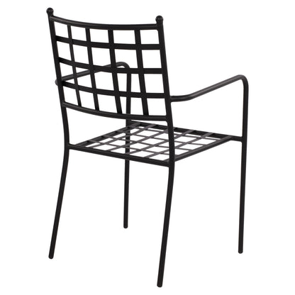 REAGAN METAL ARMCHAIR IN BLACK SHADE 46x58x88