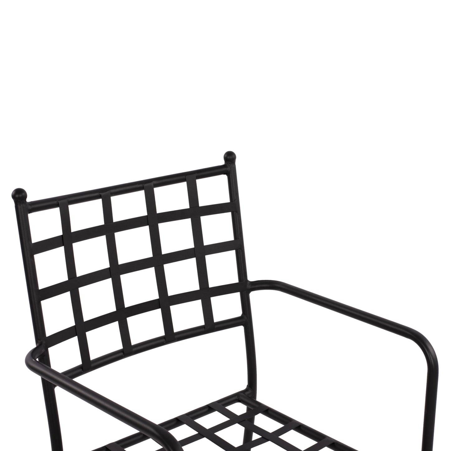 REAGAN METAL ARMCHAIR IN BLACK SHADE 46x58x88