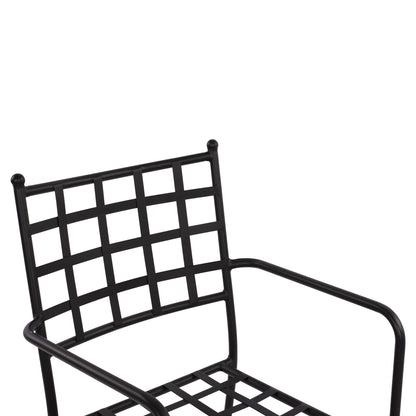 REAGAN METAL ARMCHAIR IN BLACK SHADE 46x58x88