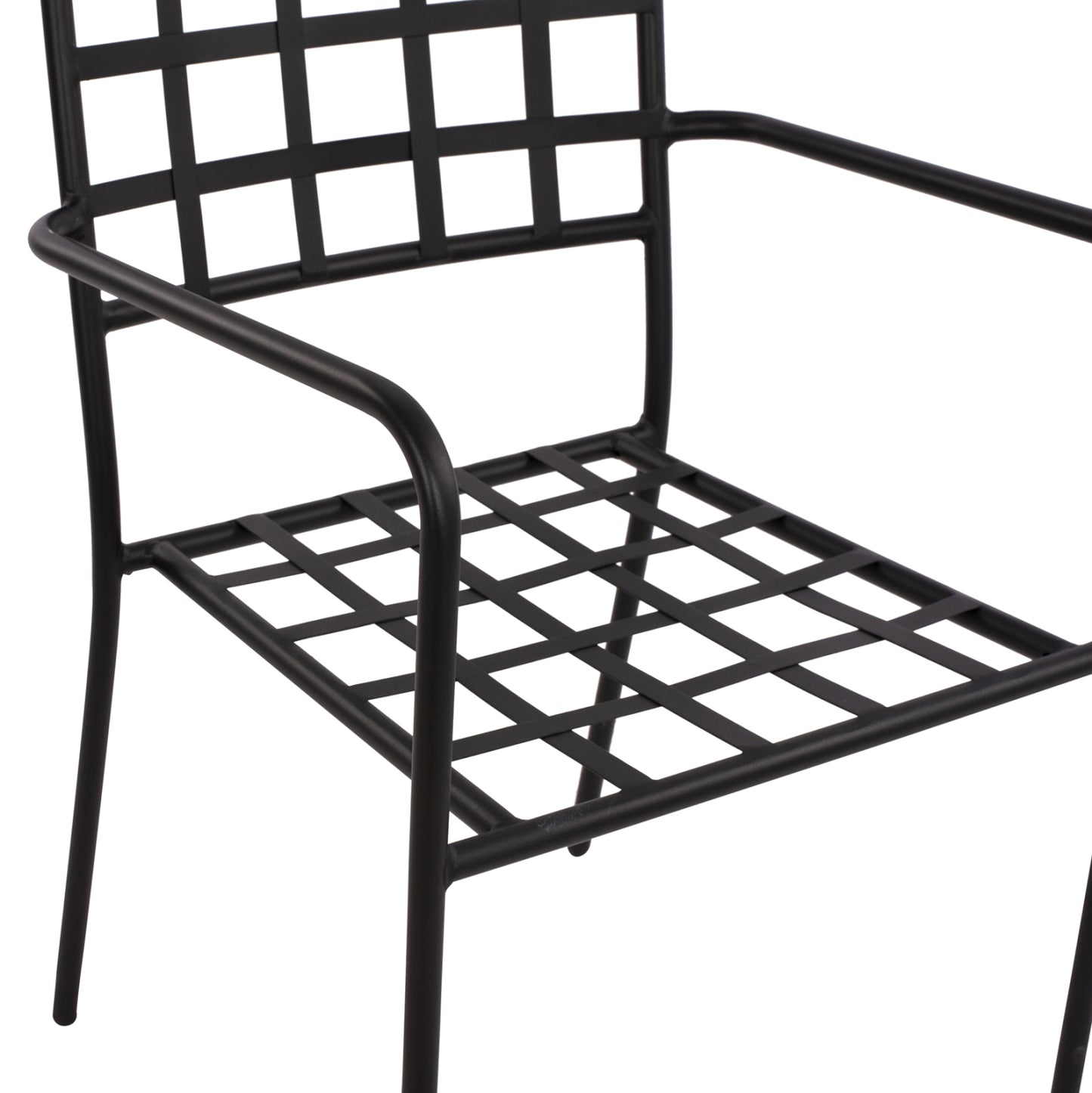 REAGAN METAL ARMCHAIR IN BLACK SHADE 46x58x88