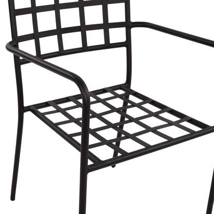 REAGAN METAL ARMCHAIR IN BLACK SHADE 46x58x88