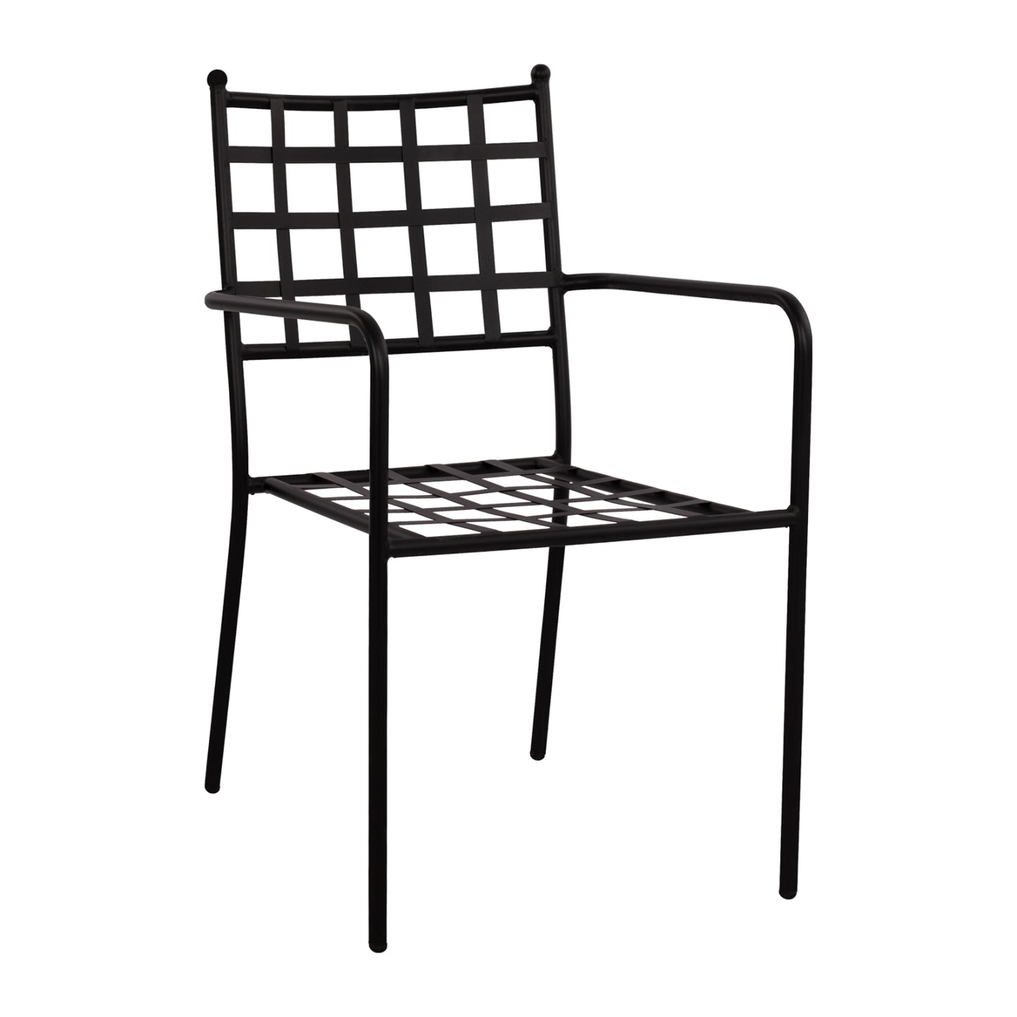 REAGAN METAL ARMCHAIR IN BLACK SHADE 46x58x88