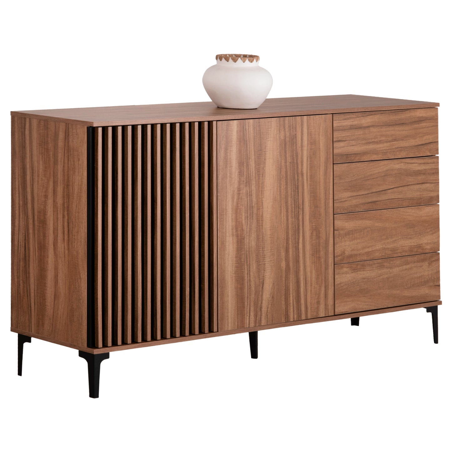 ΜΠΟΥΦΕΣ HARRY ΜΕΛΑΜΙΝΗ ΦΥΣΙΚΟ ΞΥΛΟΥ ΜΑΥΡΟ 180x40x92