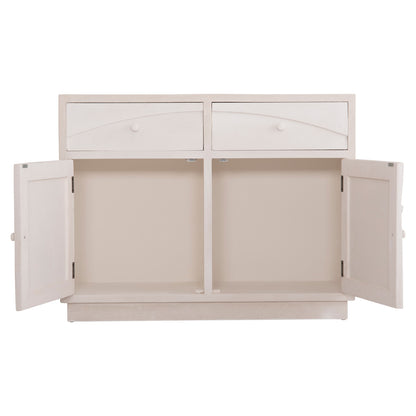 ΜΠΟΥΦΕΣ ΣΕΙΡΑ SANTORINI HM18046 MDF ΣΕ ΥΠΟΛΕΥΚΟ ΧΡΩΜΑ-2 ΣΥΡΤΑΡΙΑ & 2 ΠΟΡΤΕΣ 107x38x82,5Υεκ.