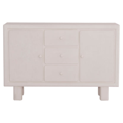 ΜΠΟΥΦΕΣ ΣΕΙΡΑ SANTORINI HM18048 MDF ΣΕ ΥΠΟΛΕΥΚΟ ΧΡΩΜΑ-3 ΣΥΡΤΑΡΙΑ & 2 ΠΟΡΤΕΣ 120x38x80Υεκ.