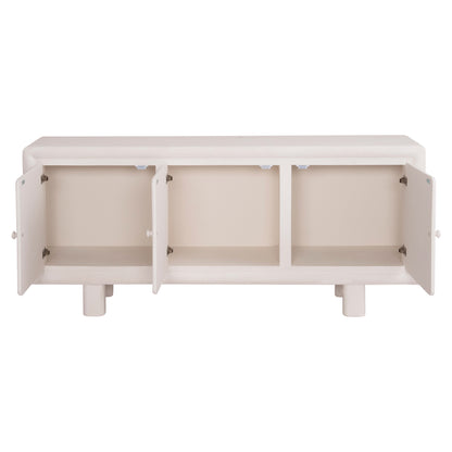 ΜΠΟΥΦΕΣ ΣΕΙΡΑ SANTORINI HM18068 MDF ΣΕ ΥΠΟΛΕΥΚΟ ΧΡΩΜΑ-3 ΠΟΡΤΕΣ 140x38x64Υεκ.