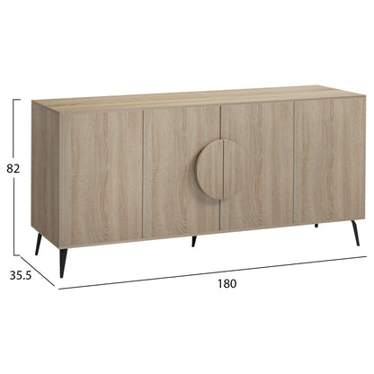 ΜΠΟΥΦΕΣ SAVORE ΜΕΛΑΜΙΝΗ SONAMA-ΜΑΥΡΑ ΜΕΤΑΛ. ΠΟΔΙΑ 180x35.5x82