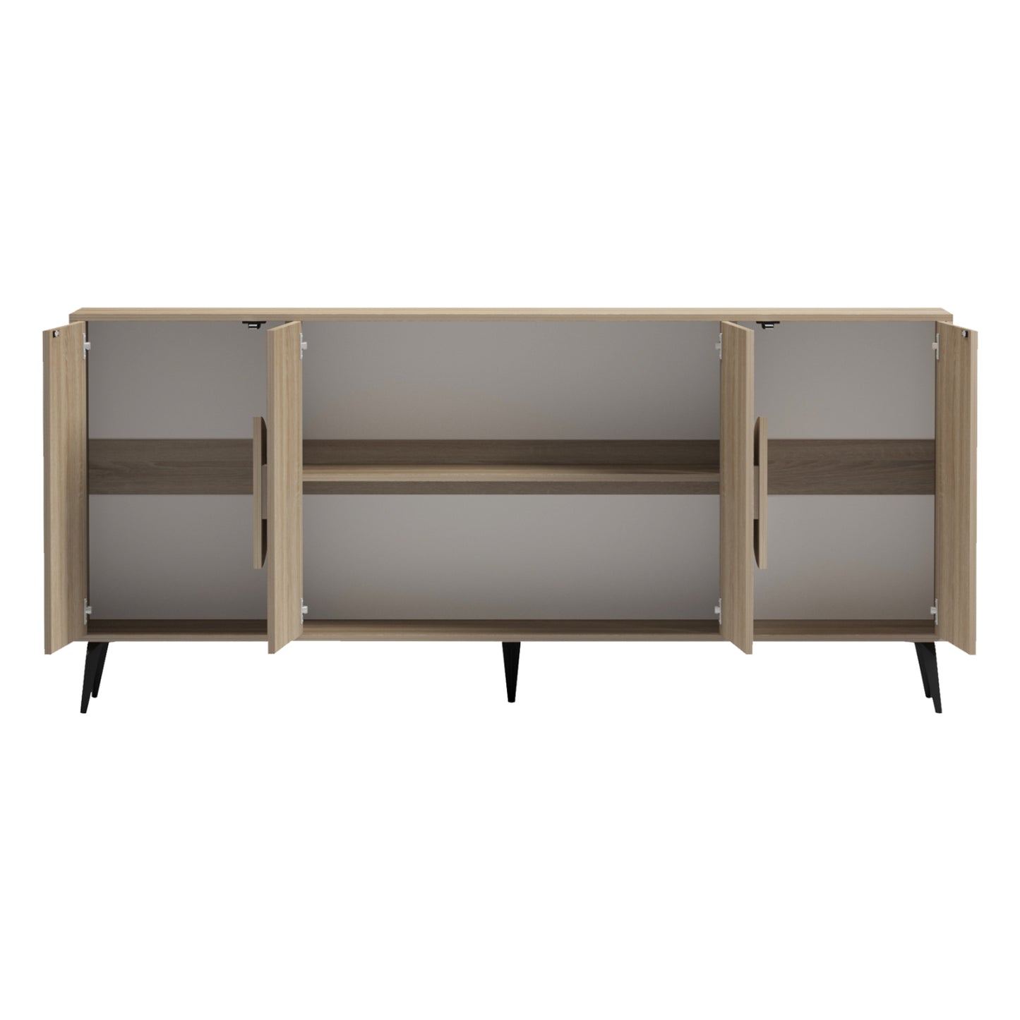ΜΠΟΥΦΕΣ SAVORE ΜΕΛΑΜΙΝΗ SONAMA-ΜΑΥΡΑ ΜΕΤΑΛ. ΠΟΔΙΑ 180x35.5x82