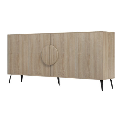 ΜΠΟΥΦΕΣ SAVORE ΜΕΛΑΜΙΝΗ SONAMA-ΜΑΥΡΑ ΜΕΤΑΛ. ΠΟΔΙΑ 180x35.5x82
