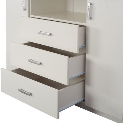ΜΠΟΥΦΕΣ ΜΕ 2 ΝΤΟΥΛΑΠΙΑ & 3 ΣΥΡΤΑΡΙΑ ADLER ΛΕΥΚΟΣ 120x45x85