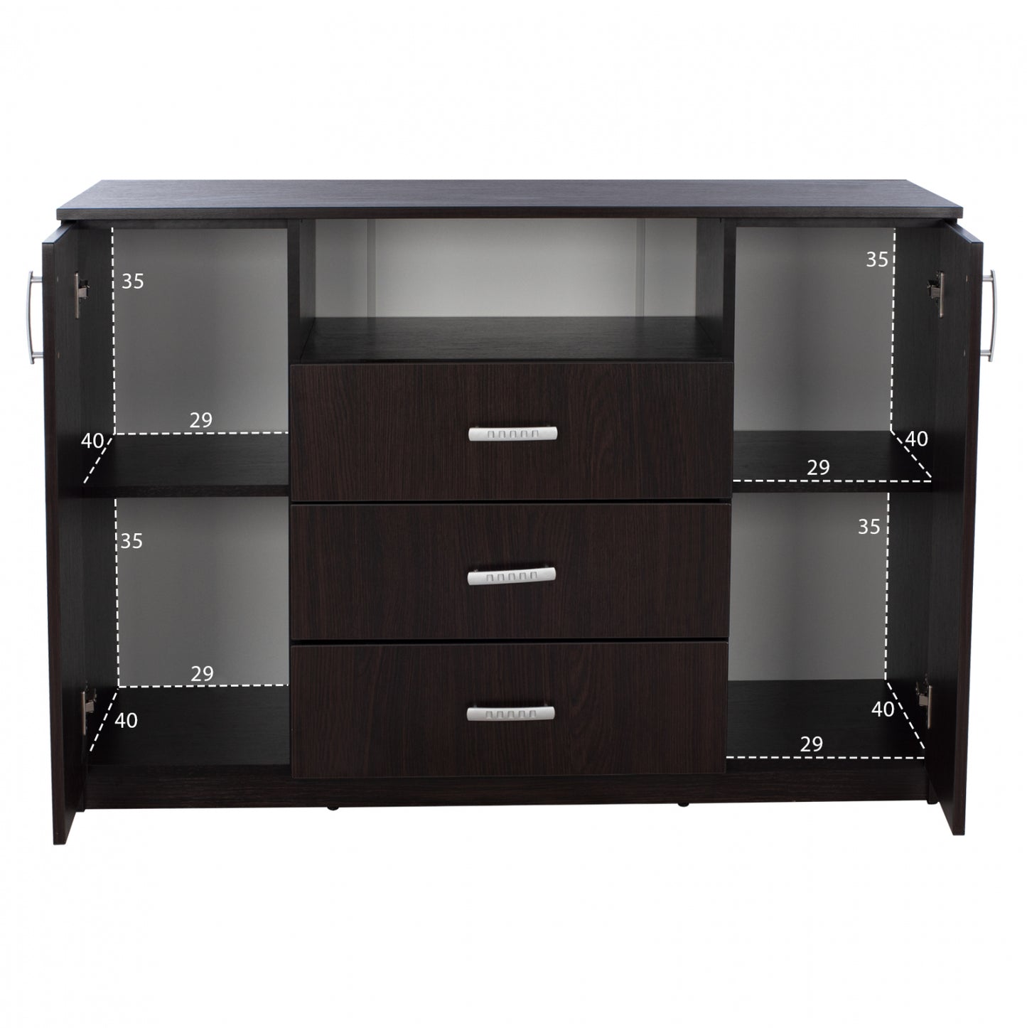 ΜΠΟΥΦΕΣ ΜΕ 2 ΝΤΟΥΛΑΠΙΑ & 3 ΣΥΡΤΑΡΙΑ ADLER WENGE 120x45x85