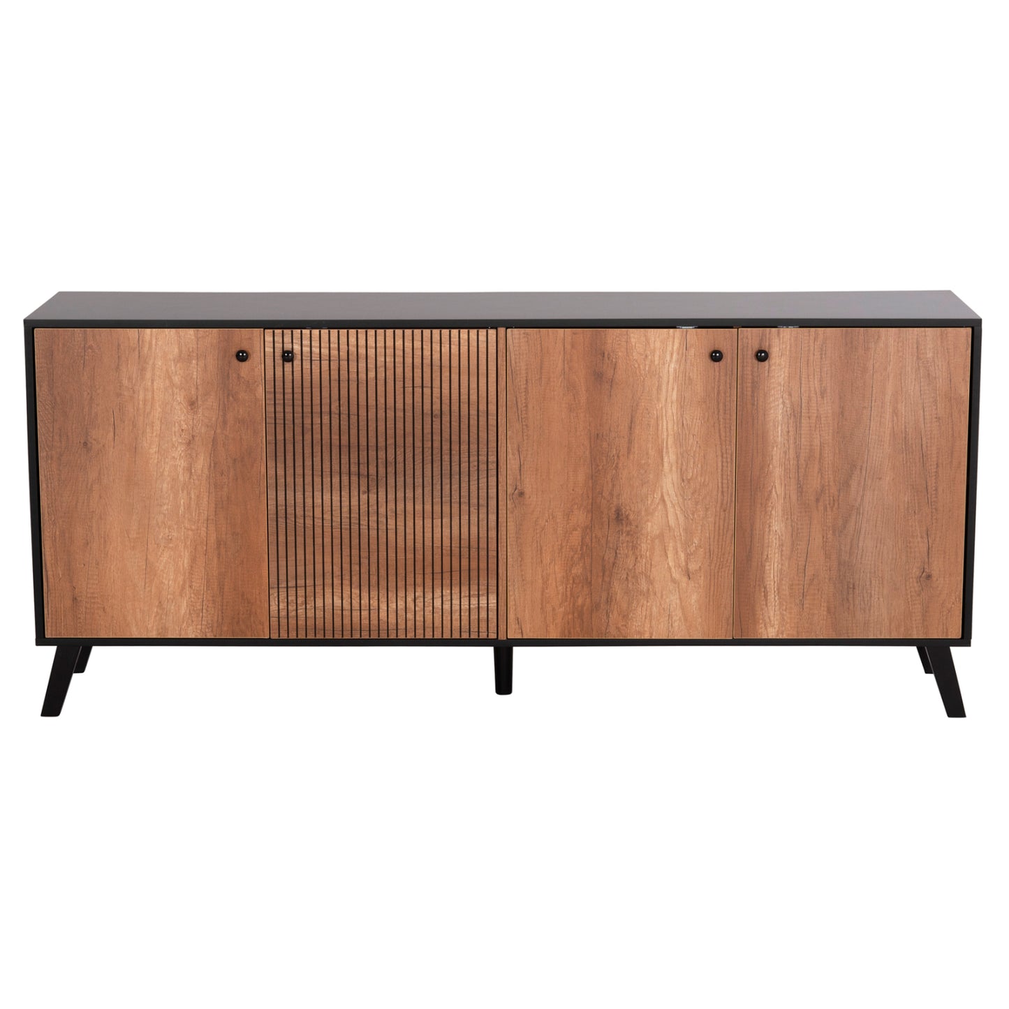 ΜΠΟΥΦΕΣ ΜΕΛΑΜΙΝΗΣ KRUDEN ΜΑΥΡΟ ΦΥΣΙΚΟ 180x40x78.6