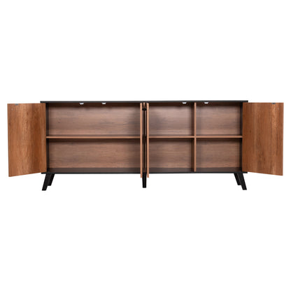 ΜΠΟΥΦΕΣ ΜΕΛΑΜΙΝΗΣ KRUDEN ΜΑΥΡΟ ΦΥΣΙΚΟ 180x40x78.6