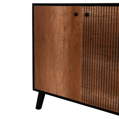 ΜΠΟΥΦΕΣ ΜΕΛΑΜΙΝΗΣ KRUDEN ΜΑΥΡΟ ΦΥΣΙΚΟ 180x40x78.6