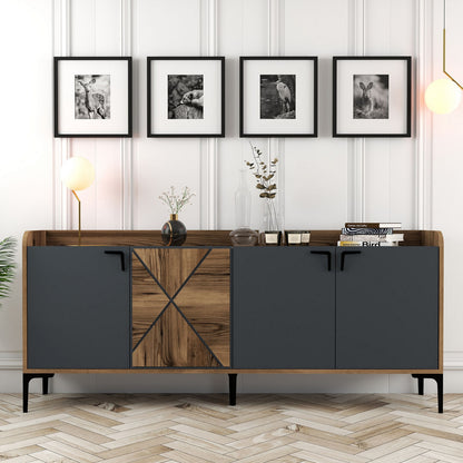 ΜΠΟΥΦΕΣ ΜΕΛΑΜΙΝΗΣ ΚΑΡΥΔΙ ΚΑΙ ΑΝΘΡΑΚΙ 180x35x78