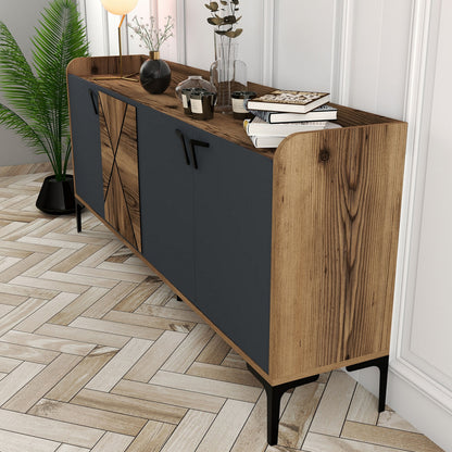 ΜΠΟΥΦΕΣ ΜΕΛΑΜΙΝΗΣ ΚΑΡΥΔΙ ΚΑΙ ΑΝΘΡΑΚΙ 180x35x78