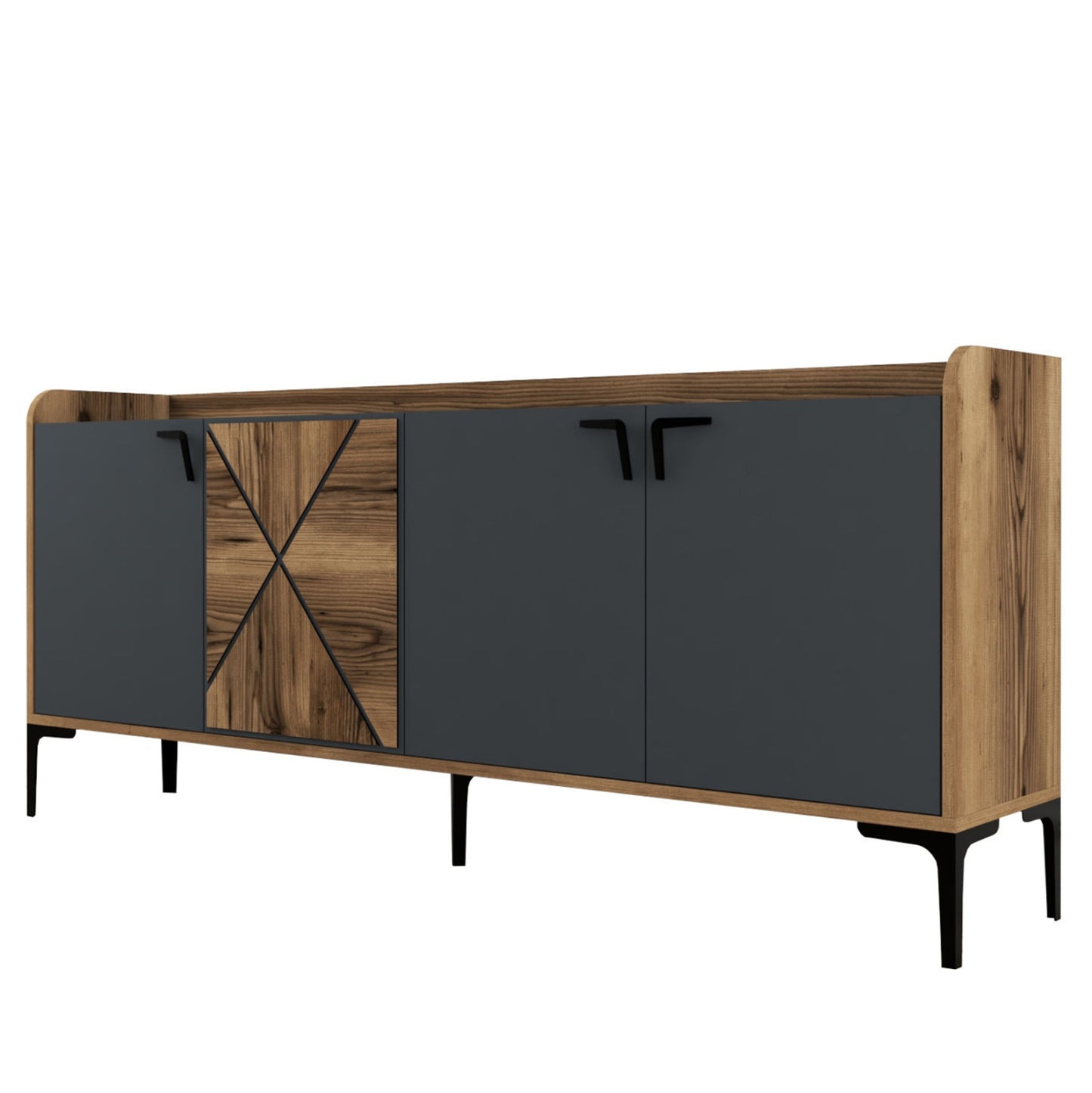 ΜΠΟΥΦΕΣ ΜΕΛΑΜΙΝΗΣ ΚΑΡΥΔΙ ΚΑΙ ΑΝΘΡΑΚΙ 180x35x78