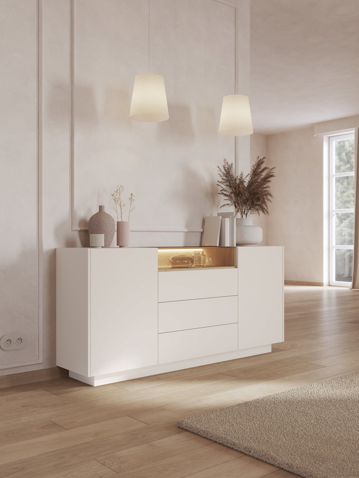 Μπουφές Hori III Μπεζ Ανοιχτό 176.4x39.5x83