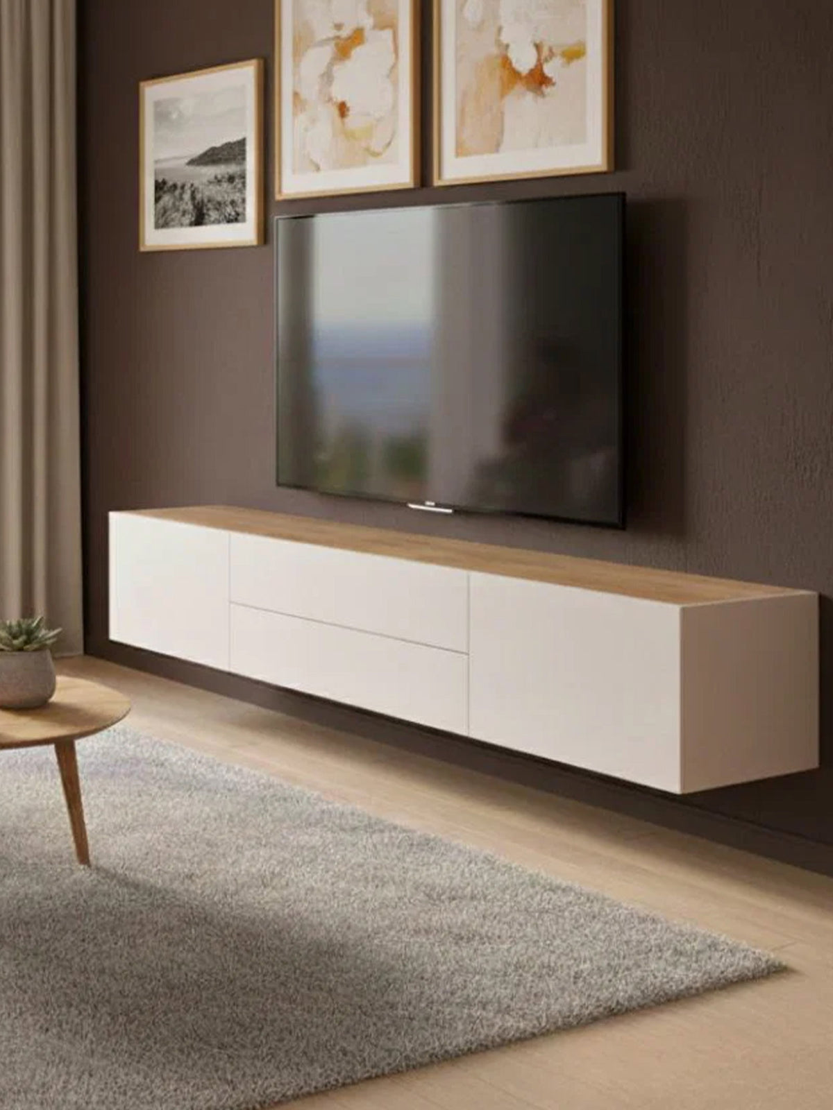 Spike Max Wall-Mounted TV Cabinet 206x47x37
