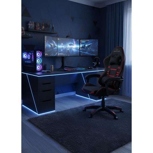 Gaming Chair Raptor Inferno Red 65x63x115