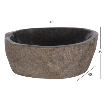 ΝΙΠΤΗΡΑΣ STONE SINK ΛΑΞΕΥΜΕΝΗ ΠΕΤΡΑ ΓΚΡΙ ΧΡΩΜΑ 40x40x20