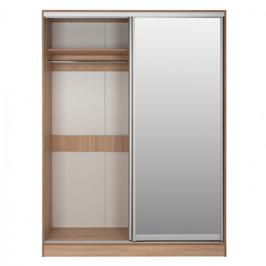 ΝΤΟΥΛΑΠΑ 2ΦΥΛΛΗ ΣΥΡΟΜΕΝΗ ΜΕ ΚΑΘΡΕΠΤΗ SONAMA OAK 180x60x210