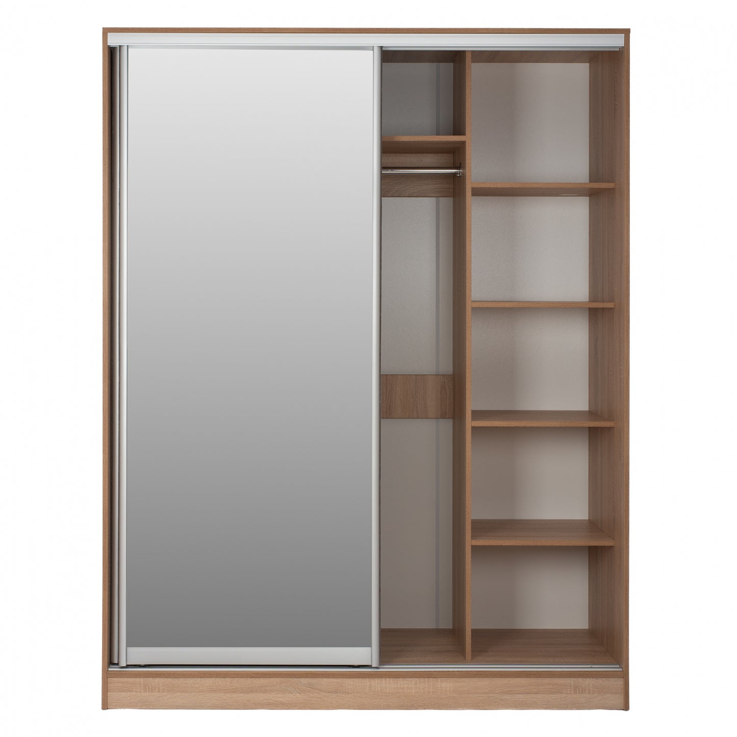 ΝΤΟΥΛΑΠΑ 2ΦΥΛΛΗ ΣΥΡΟΜΕΝΗ ΜΕ ΚΑΘΡΕΠΤΗ SONAMA OAK 180x60x210
