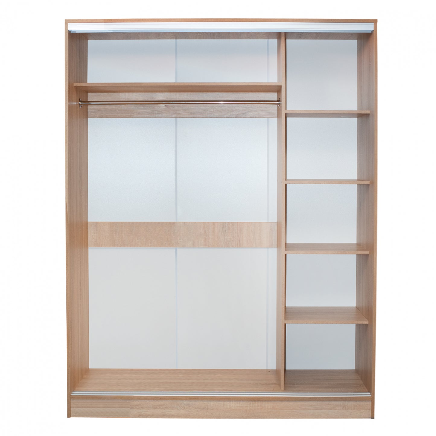 ΝΤΟΥΛΑΠΑ 2ΦΥΛΛΗ ΣΥΡΟΜΕΝΗ ΜΕ ΚΑΘΡΕΠΤΗ SONAMA OAK 180x60x210