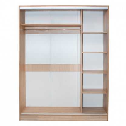 ΝΤΟΥΛΑΠΑ 2ΦΥΛΛΗ ΣΥΡΟΜΕΝΗ ΜΕ ΚΑΘΡΕΠΤΗ SONAMA OAK 180x60x210