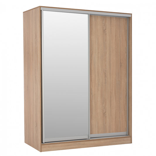 ΝΤΟΥΛΑΠΑ 2ΦΥΛΛΗ ΣΥΡΟΜΕΝΗ ΜΕ ΚΑΘΡΕΠΤΗ SONAMA OAK 180x60x210