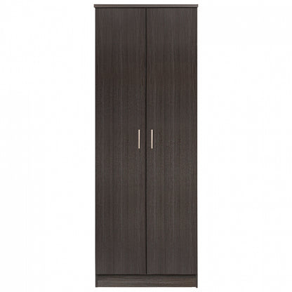 2-DOOR WARDROBE BAILEY WITH THREE SHELVES ZEBRANO 60x42x180