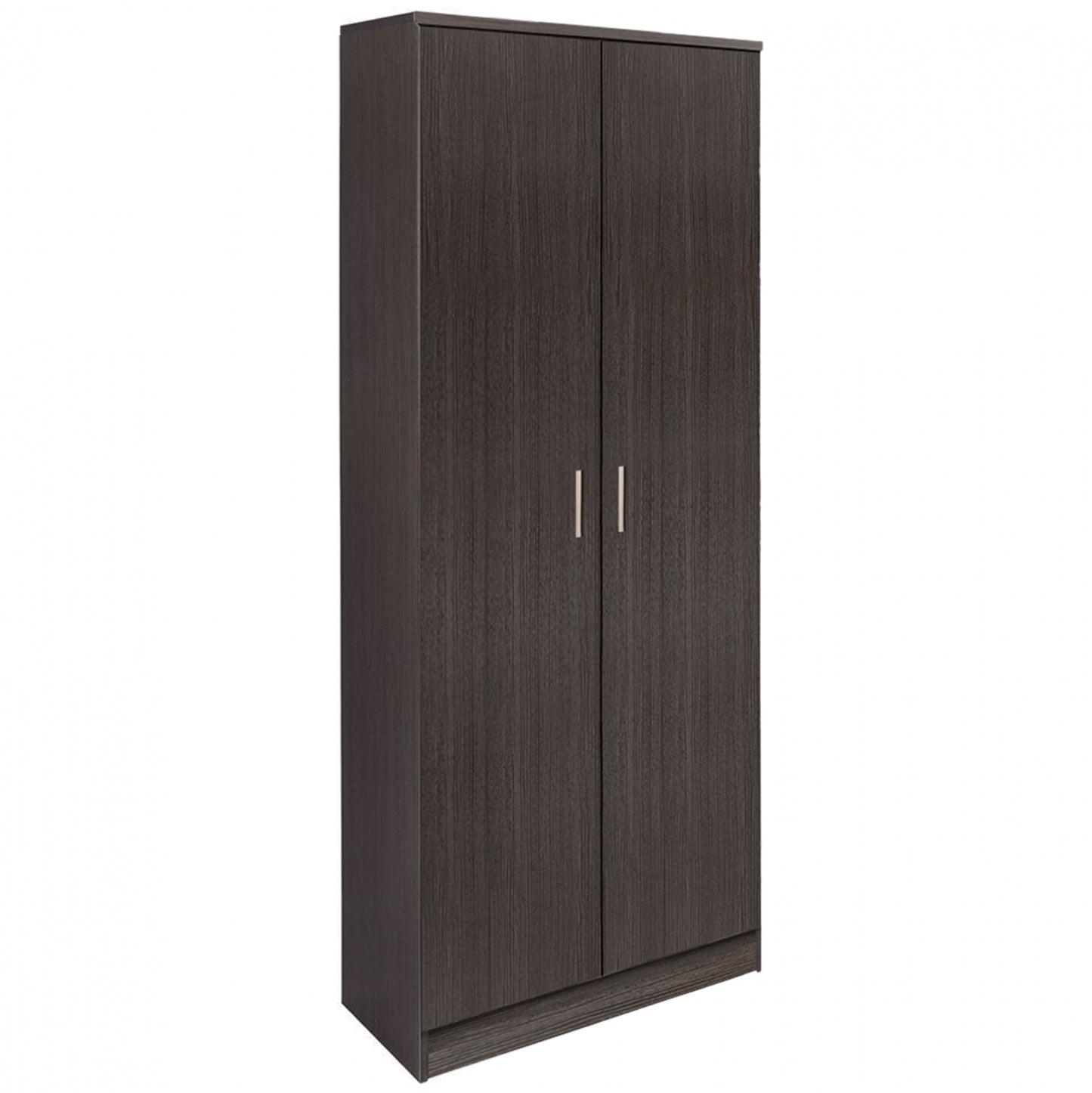 2-DOOR WARDROBE BAILEY WITH THREE SHELVES ZEBRANO 60x42x180