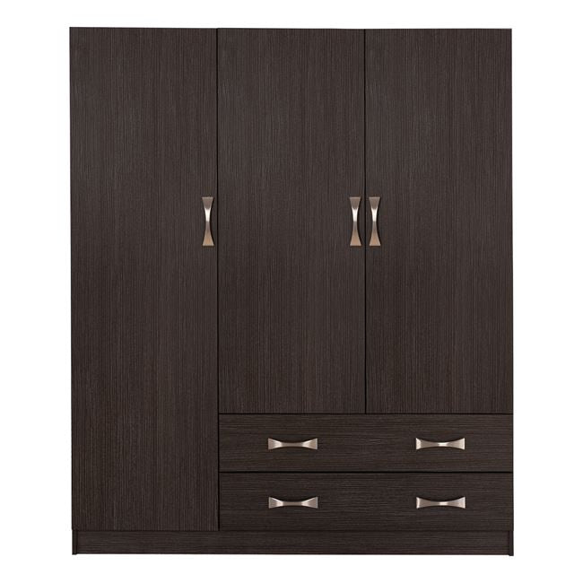 3-DOOR WARDROBE CARLY WITH TWO DRAWERS ZEBRANO 150x55x180