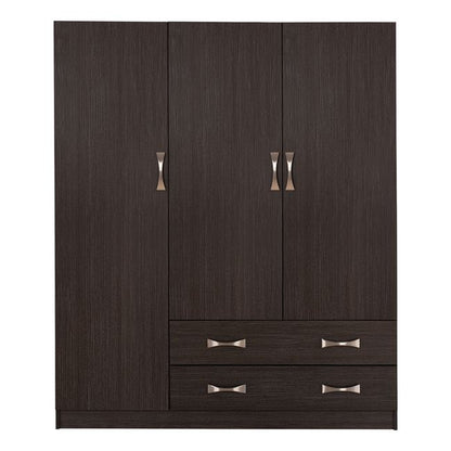3-DOOR WARDROBE CARLY WITH TWO DRAWERS ZEBRANO 150x55x180