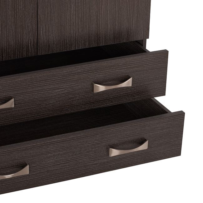 3-DOOR WARDROBE CARLY WITH TWO DRAWERS ZEBRANO 150x55x180