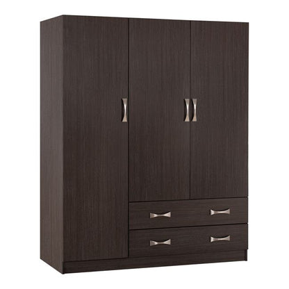 3-DOOR WARDROBE CARLY WITH TWO DRAWERS ZEBRANO 150x55x180
