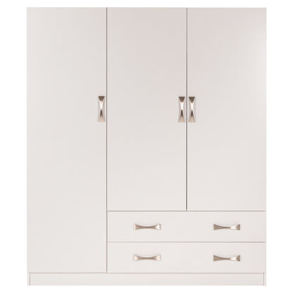 ΝΤΟΥΛΑΠΑ 3ΦΥΛΛΗ CARLY ΜΕ ΔΥΟ ΣΥΡΤΑΡΙΑ ΛΕΥΚΗ 150x55x180