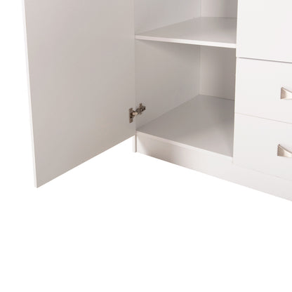 ΝΤΟΥΛΑΠΑ 3ΦΥΛΛΗ CARLY ΜΕ ΔΥΟ ΣΥΡΤΑΡΙΑ ΛΕΥΚΗ 150x55x180