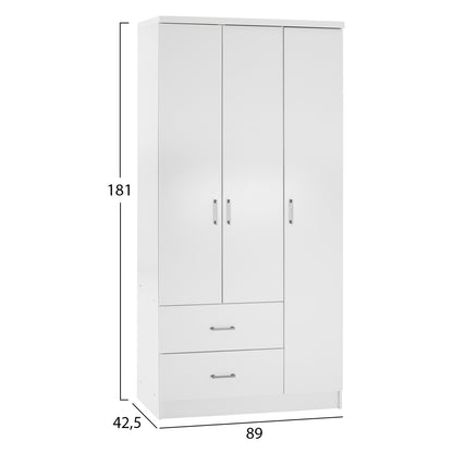ΝΤΟΥΛΑΠΑ 3ΦΥΛΛΗ ME 2 ΣΥΡΤΑΡΙΑ CAESAR ΛΕΥΚΗ 89x42,5x181