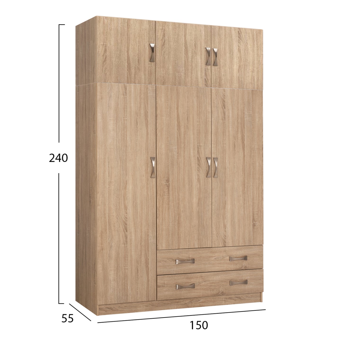 ΝΤΟΥΛΑΠΑ 3ΦΥΛΛΗ ΜΕ ΠΑΤΑΡΙ CARLY ΜΕΛΑΜΙΝΗ ΣΕ SONAMA 150x55x240