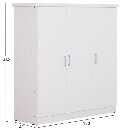 ΝΤΟΥΛΑΠΑ 3ΦΥΛΛΗ ΜΕ ΡΑΦΙΑ FUENTO HM2482.02 ΛΕΥΚΗ ΜΕΛΑΜΙΝΗ 120-116x40x123,5Υεκ.