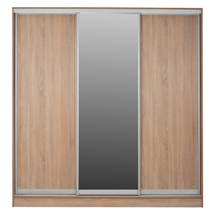 ΝΤΟΥΛΑΠΑ 3ΦΥΛΛΗ ΣΥΡΟΜΕΝΗ ΜΕ ΚΑΘΡΕΠΤΗ SONAMA OAK 200x60x210