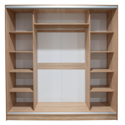 ΝΤΟΥΛΑΠΑ 3ΦΥΛΛΗ ΣΥΡΟΜΕΝΗ ΜΕ ΚΑΘΡΕΠΤΗ SONAMA OAK 200x60x210