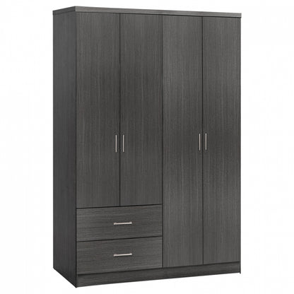 4-DOOR WARDROBE BLAKELY ME WITH 2 DRAWERS ZEBRANO 120x42.5x180.5