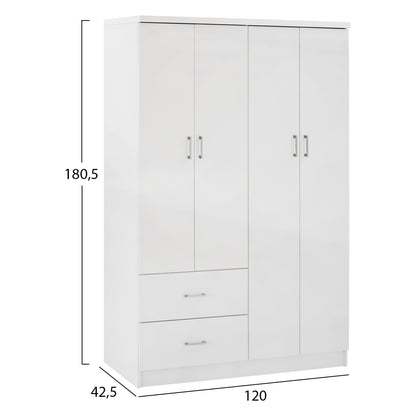 ΝΤΟΥΛΑΠΑ 4ΦΥΛΛΗ ME 2 ΣΥΡΤΑΡΙΑ BLAKELY ΛΕΥΚΗ 120x42,5x180,5