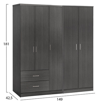 ΝΤΟΥΛΑΠΑ 5ΦΥΛΛΗ CAESAR ΜΕΛΑΜΙΝΗ ΧΡΩΜΑ ZEBRANO 150x42.5x181