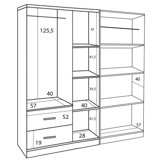 ΝΤΟΥΛΑΠΑ 5ΦΥΛΛΗ CAESAR ΜΕΛΑΜΙΝΗ ΧΡΩΜΑ ZEBRANO 150x42.5x181