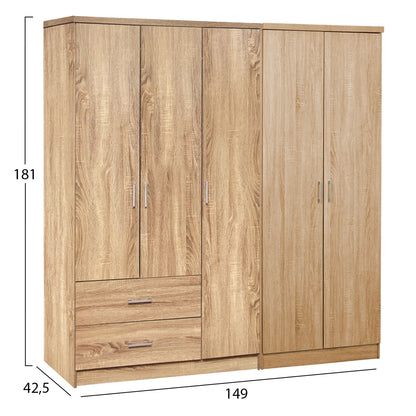 ΝΤΟΥΛΑΠΑ 5ΦΥΛΛΗ CAESAR ΜΕΛΑΜΙΝΗ ΧΡΩΜΑ SONAMA 150x42.5x181
