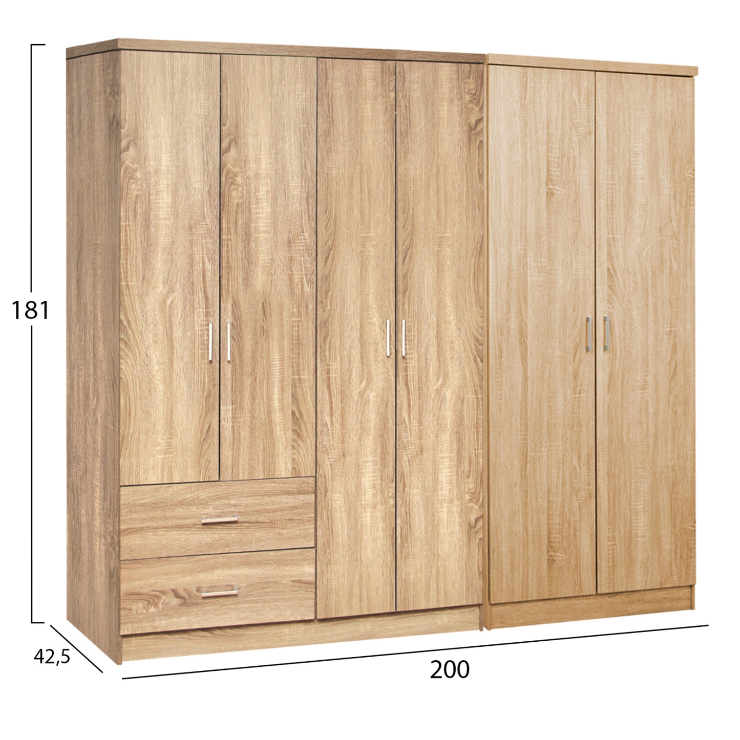 ΝΤΟΥΛΑΠΑ 6ΦΥΛΛΗ BLAKELY ΜΕΛΑΜΙΝΗ ΧΡΩΜΑ SONAMA 201x43x181