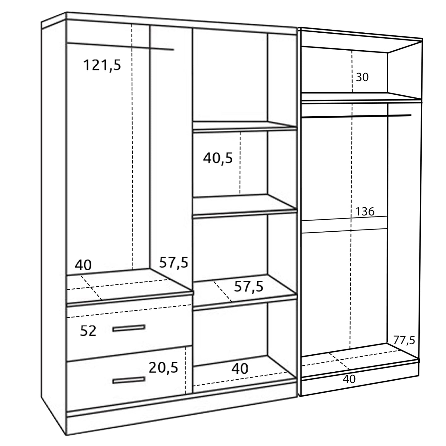 ΝΤΟΥΛΑΠΑ 6ΦΥΛΛΗ BLAKELY ΜΕΛΑΜΙΝΗ ΧΡΩΜΑ SONAMA 201x43x181